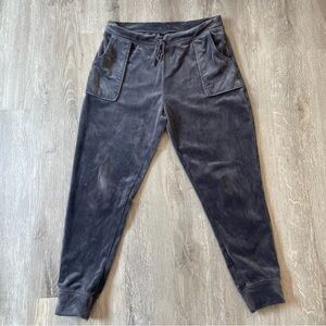 House of Harlow 1960 Nicole Richie Gray Velvet Velour Mid Rise Jogger Size Large